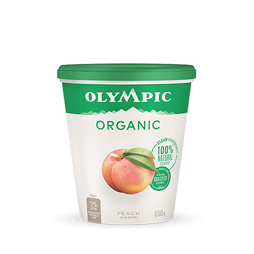 Organic peach yogurt
