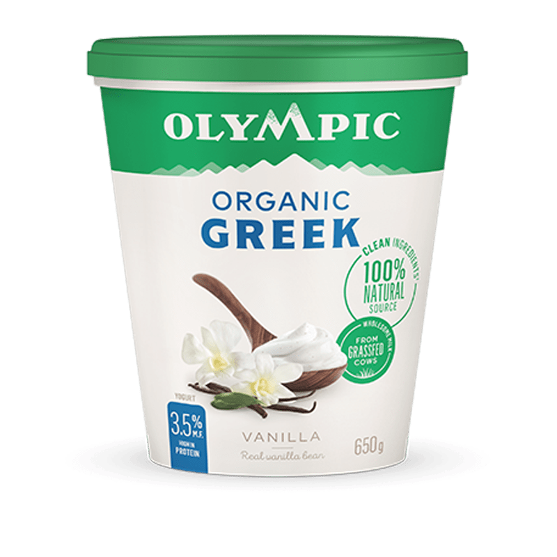 Organic Greek vanilla yogurt